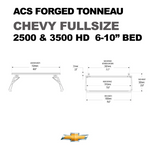 Leitner Designs ACS Forged Tonneau | 20-22 Chevrolet Silverado 2500-3500 6'9" Bed Bed Rack Kit - Leitner Canada
