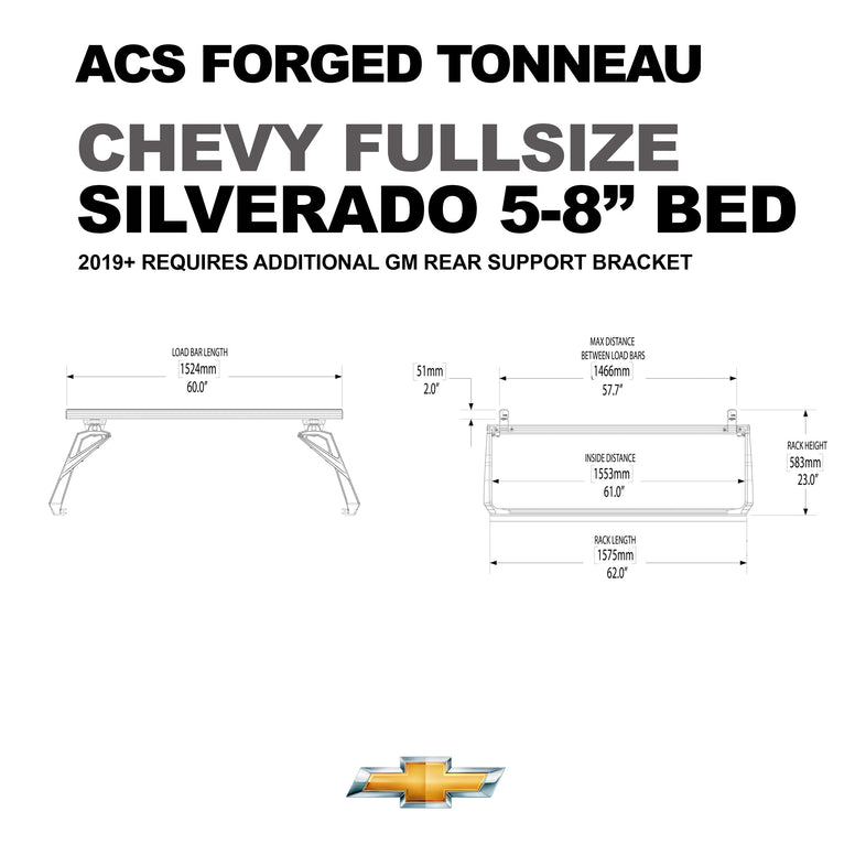 Leitner Designs ACS Forged Tonneau | 07-22 Chevrolet Silverado 1500 5'8