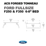 Leitner Designs ACS Forged Tonneau | 99-22 Ford F250-350 6'6" Bed Bed Rack Kit - Leitner Canada