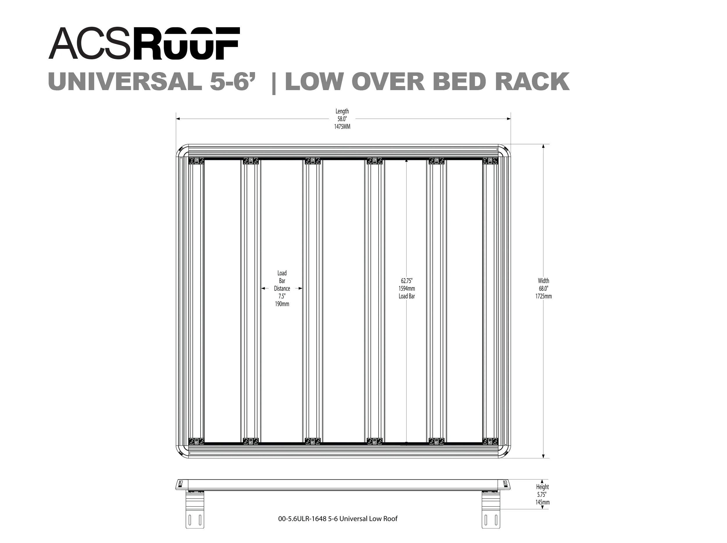 Leitner Designs ACS ROOF | Universal Platform Bed Rack | Fullsize Trucks Bed Racks - Modula Racks