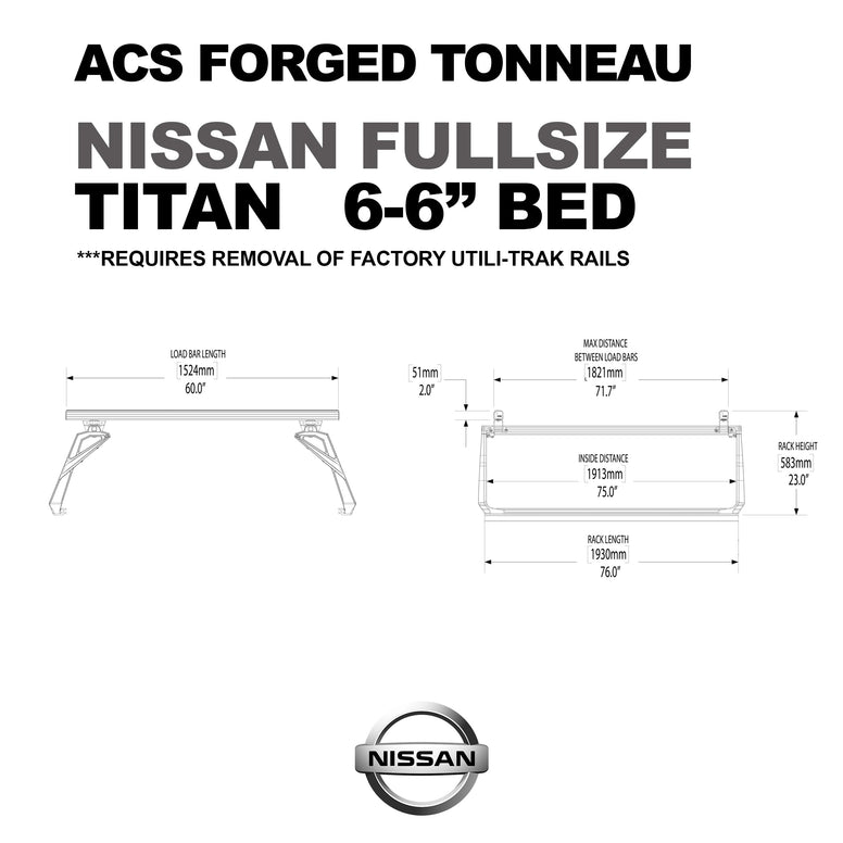 Leitner Designs ACS Forged Tonneau | 04-22 Nissan Titan 5'6