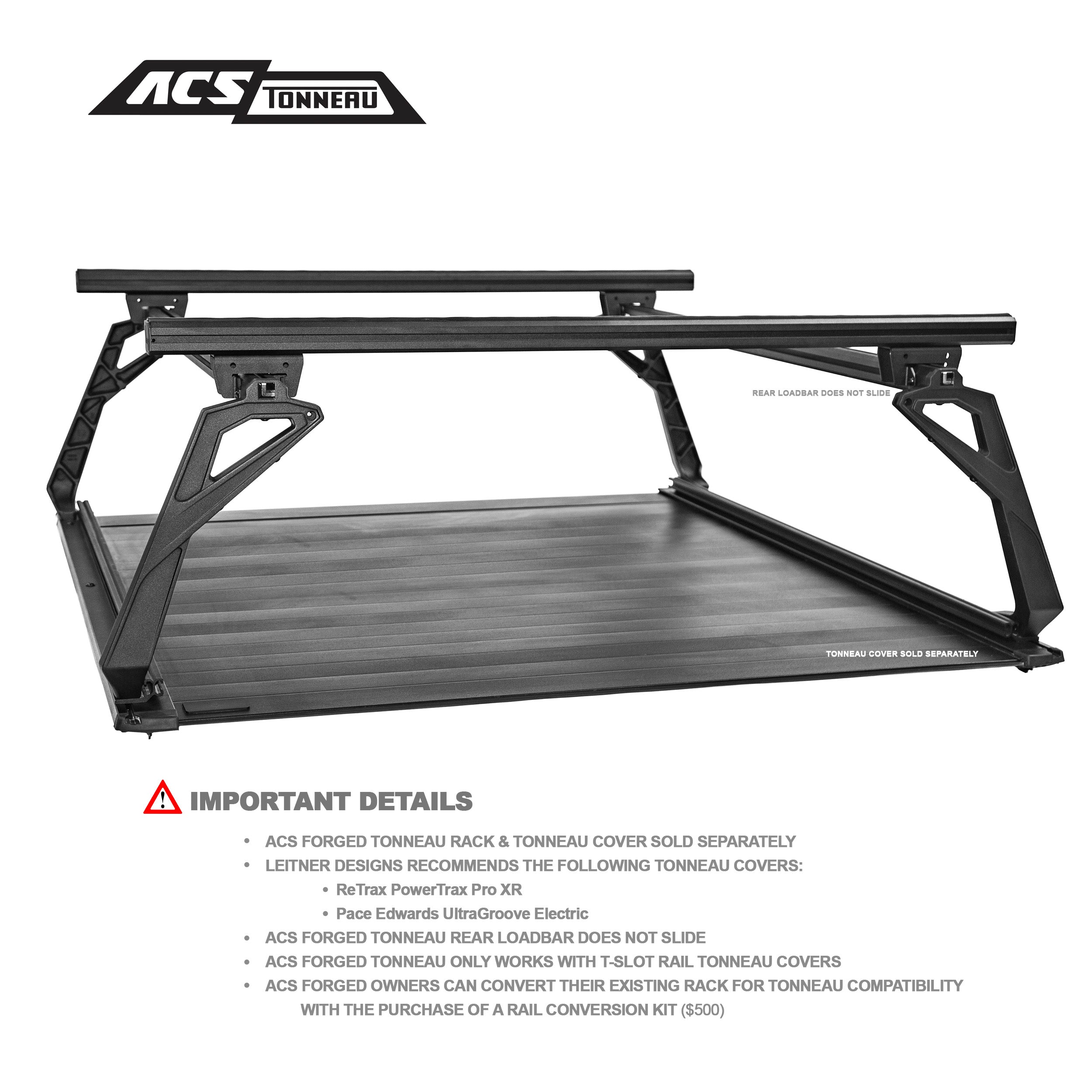 Leitner Designs ACS Forged Tonneau | 05-22 Toyota Tacoma Short Bed Bed Rack - Leitner Canada